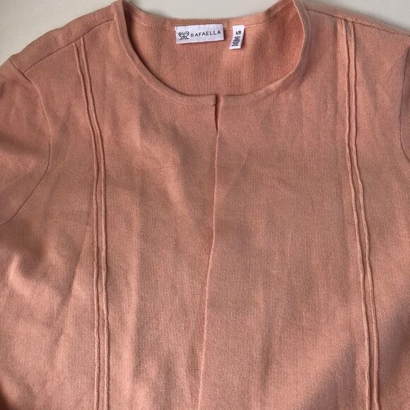 Rafaela Peach Open Front Cardigan Duster Rolled Sleeves - Picture 11 of 13